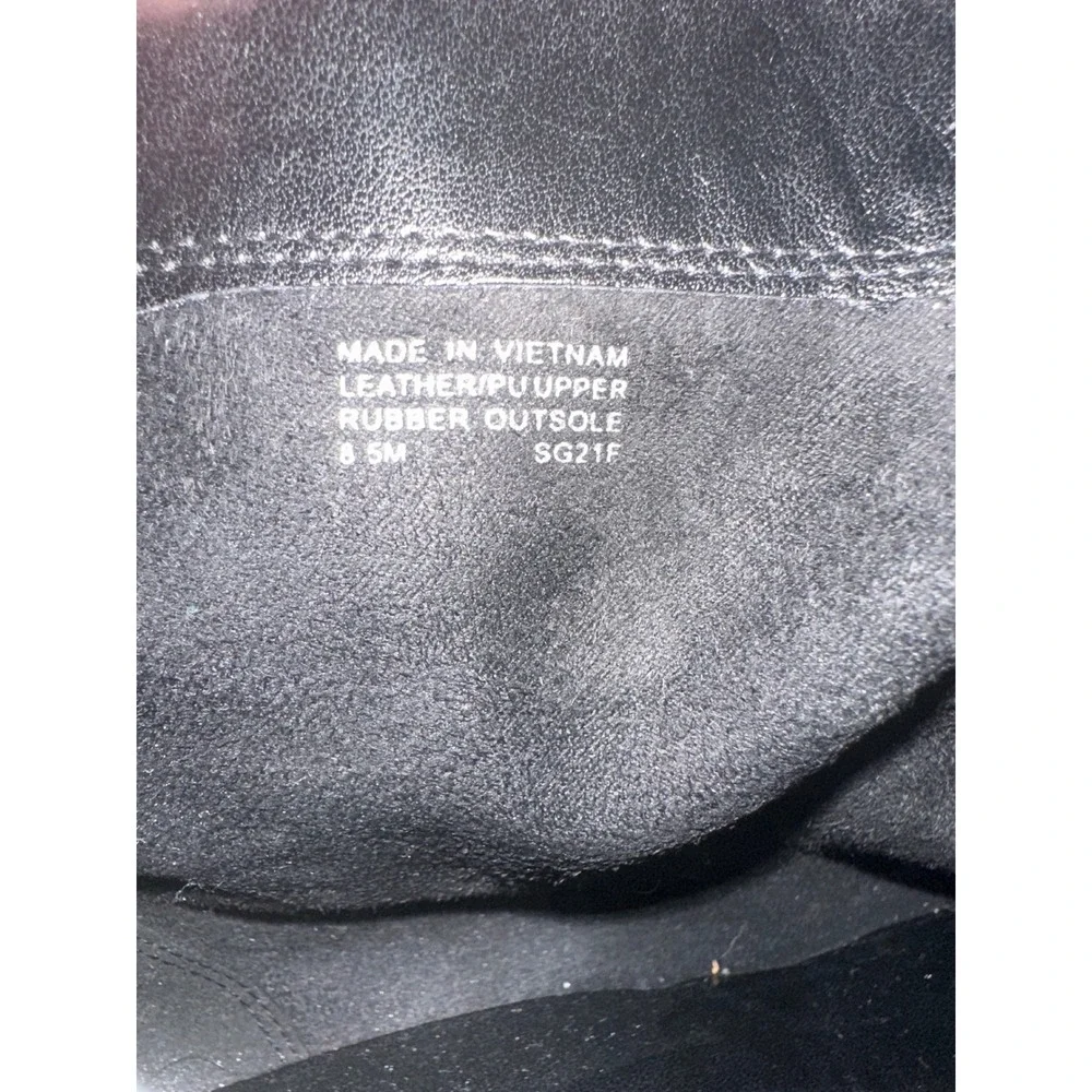 Michael Kors Black Leather Ankle Boots Logo Buckle‎ Detail Zip Up